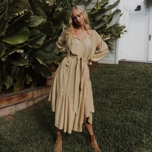 🌿 Spell Bella Gown Caramel • Size Small • NWT - Picture 4 of 10